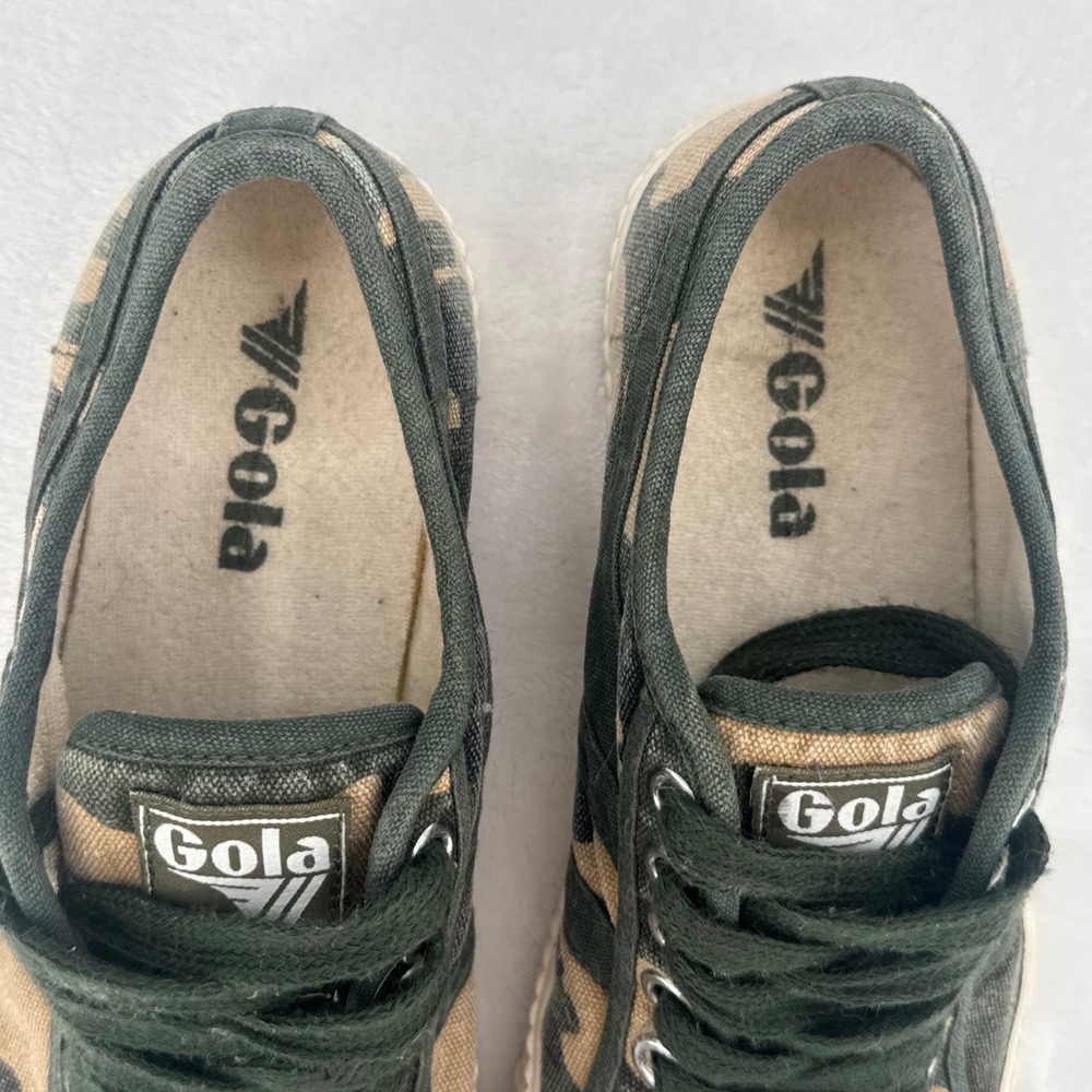Gola Camouflage Canvas Sneakers in Green, Brown, Black - Picture 2 of 11